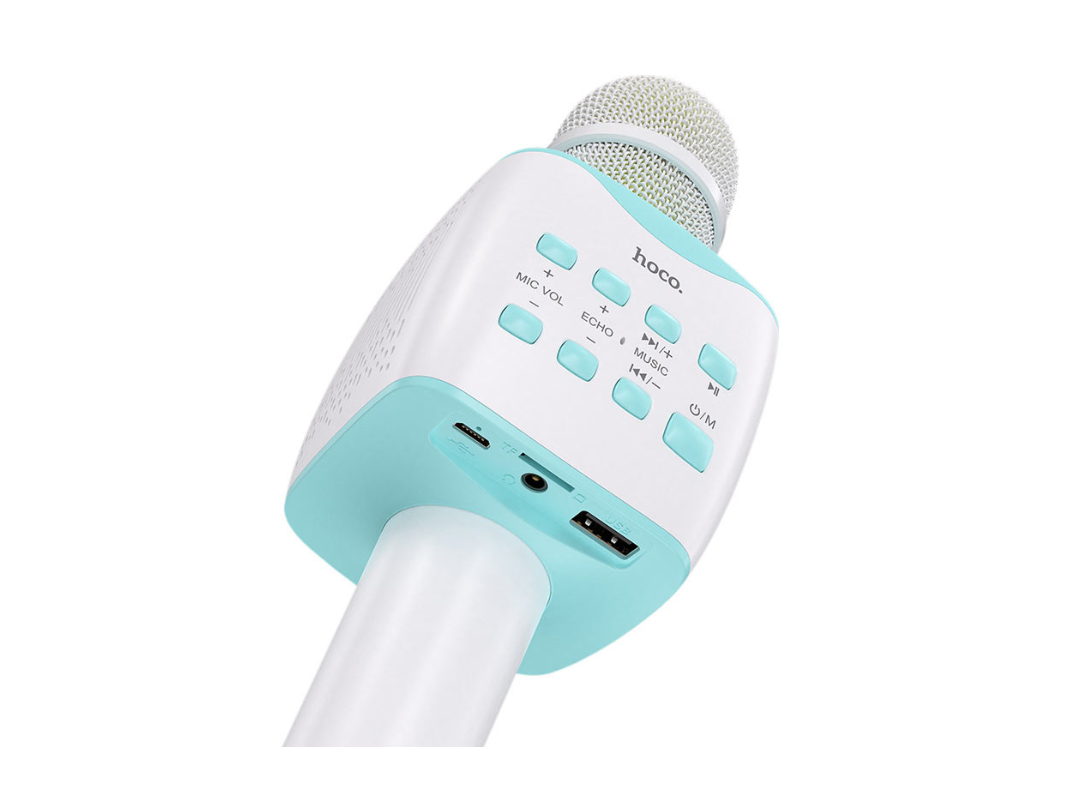 Hoco BK5 Cantando Wireless Karaoke Mic White, Bluetooth, Rechargeable Hoco BK5 Cantando Wireless Karaoke Mic White, Bluetooth, Rechargeable